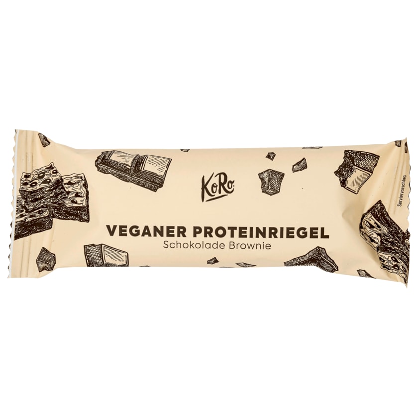 Koro Veganer Proteinriegel Schokolade Brownie 55g